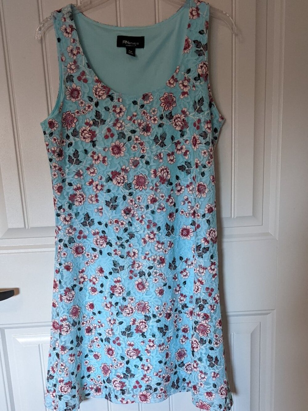 Cottagecore Womens MP Floral Lace Sheath Dress Sleeveless Floral Feminine Fairy